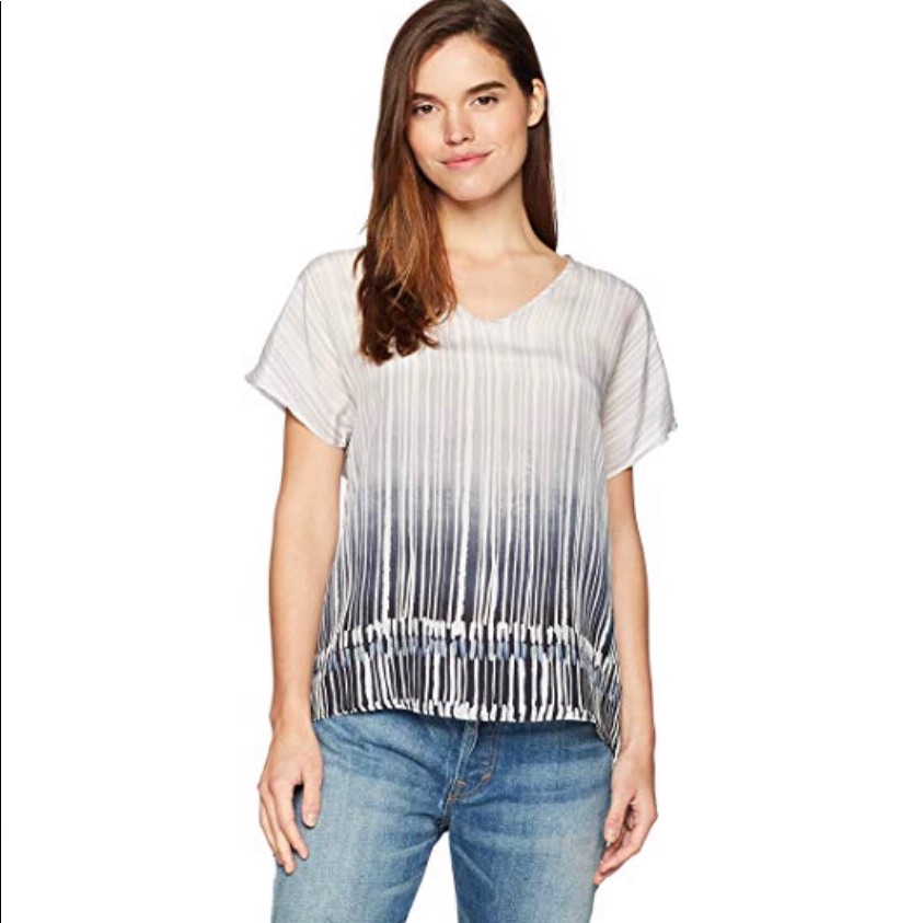 Nic+Zoe Silk Horizon Top Sz Large
